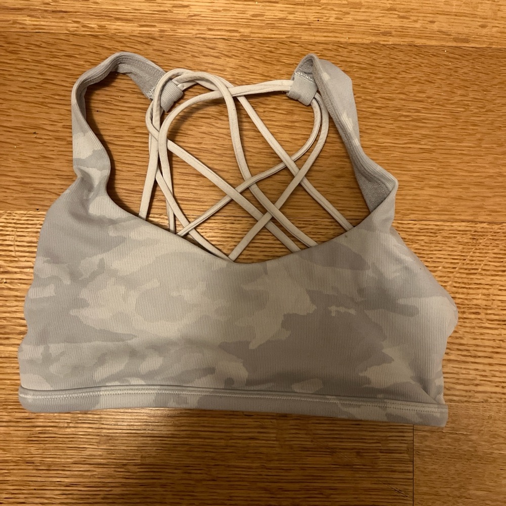 Lululemon Athletica Gray Strappy Sports Bra